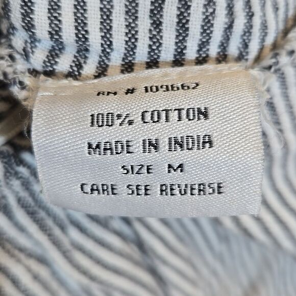 Tulip Matilda Tunic Dress Size Murphy Seersucker Stripe Coastal Lagenlook - Picture 7 of 12